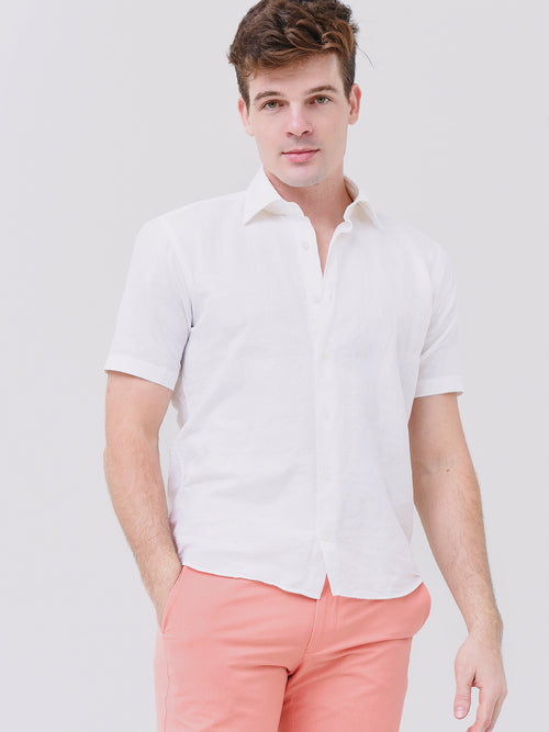 Peter Millar Collection Men's Gull Cotton-Blend Sport Shirt