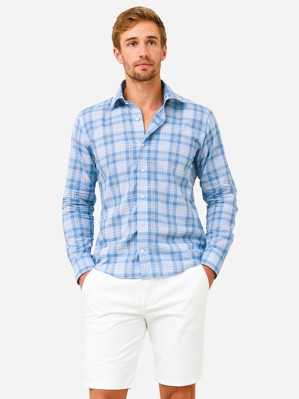 Peter Millar Collection Men's Inland Cotton Sport Shirt - Saint Bernard