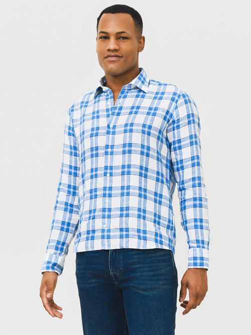 Peter Millar Collection Men's Wave Break Linen Sport Shirt