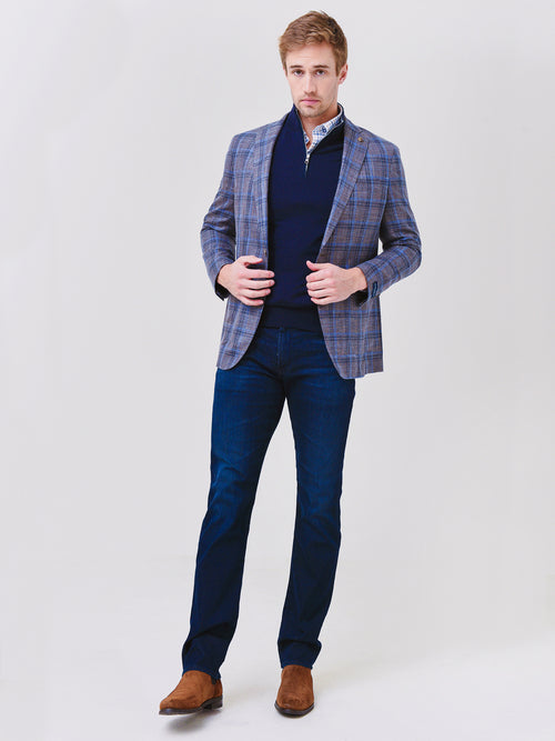 Peter Millar Collection Men's Cove Windowpane Soft Jacket