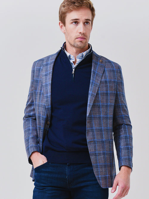 Peter Millar Collection Men's Cove Windowpane Soft Jacket