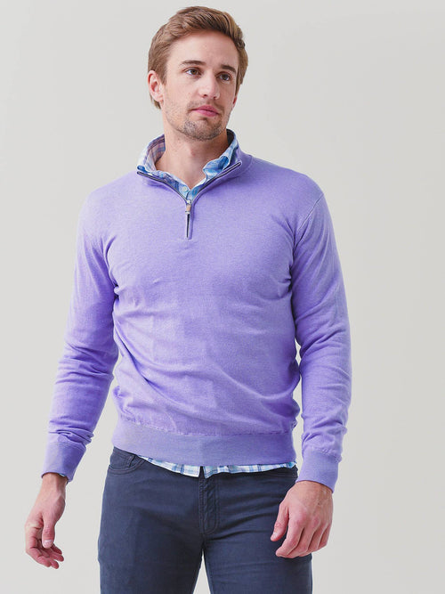 Peter Millar Crown Men's Crest Quarter-Zip Sweater