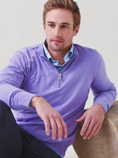 Peter Millar Crown Men's Crest Quarter-Zip Sweater