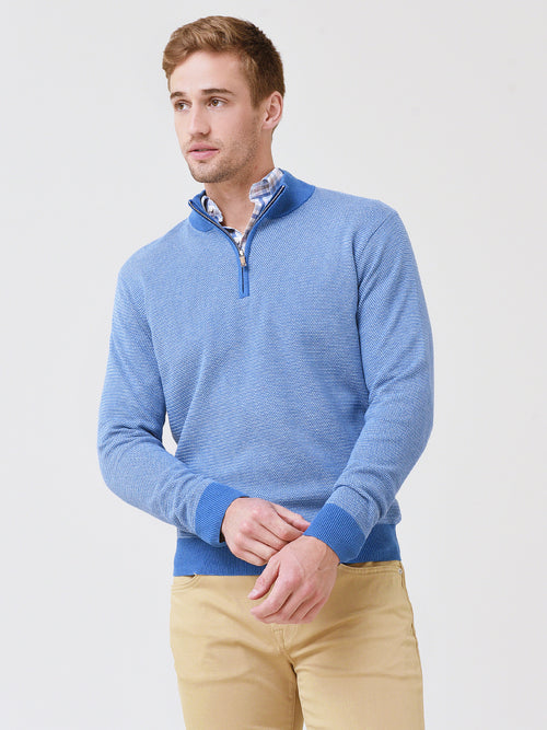 Peter Millar Crown Men's Byron Textured Quarter-Zip