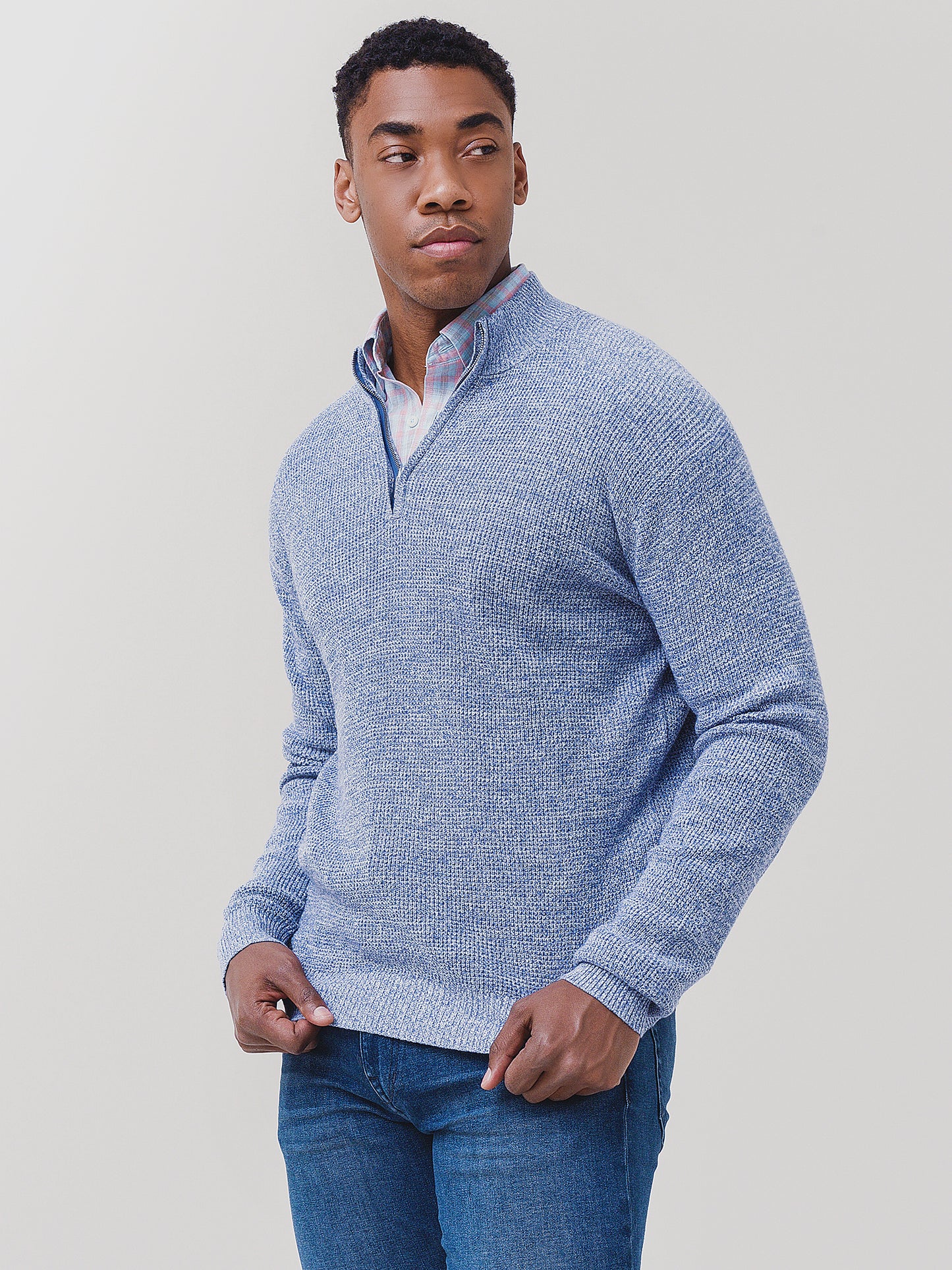 Peter Millar Crown Men's Kitts Twisted Quarter-Zip - Saint Bernard