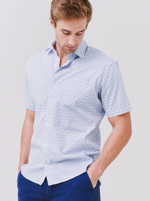 Peter Millar Crown Men's Shaken Cotton-Stretch Sport Shirt