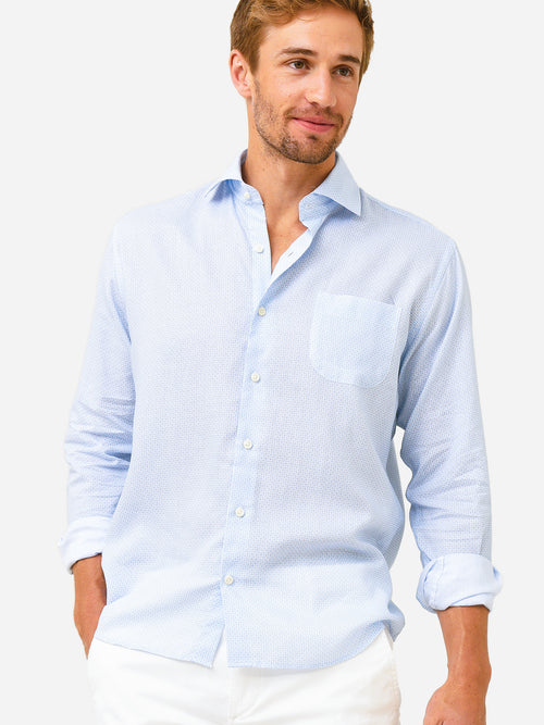 Peter Millar Crown Men's Tolland Linen-Blend Sport Shirt