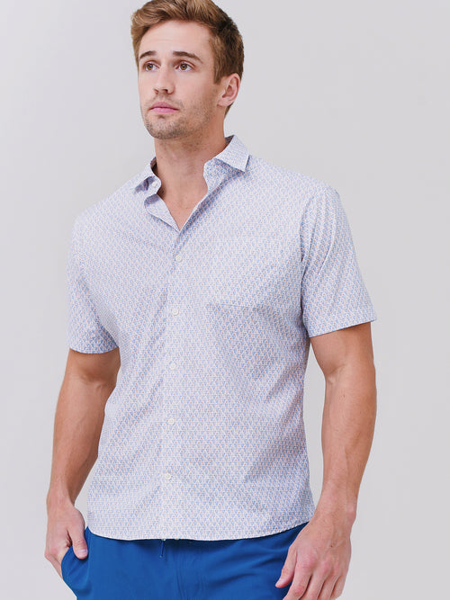 Peter Millar Crown Men's Citrus Slice Cotton-Stretch Sport Shirt