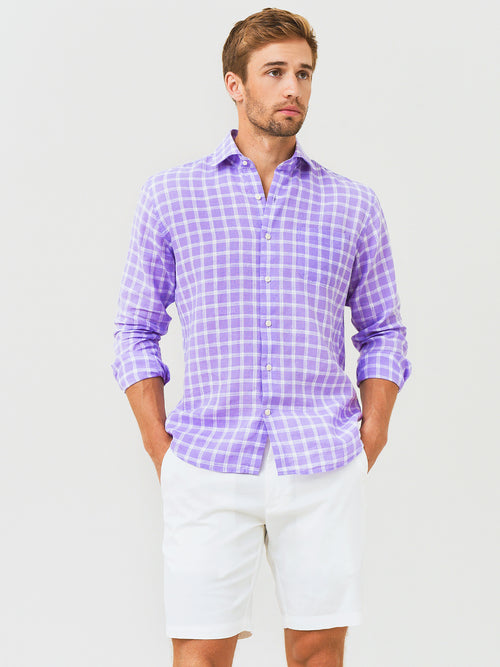 Peter Millar Crown Men's Franklin Crown Cool Linen-Blend Sport Shirt
