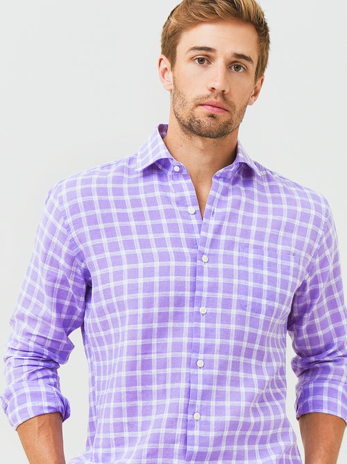 Peter Millar Crown Men's Franklin Crown Cool Linen-Blend Sport Shirt
