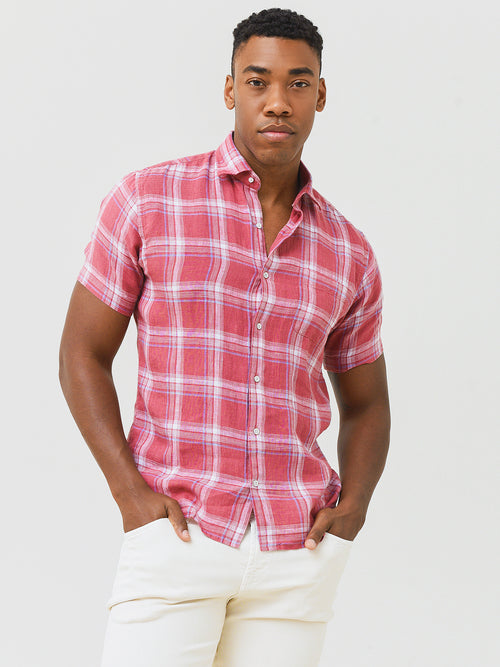 Peter Millar Seaside Men's North Shore Linen Sport Shirt