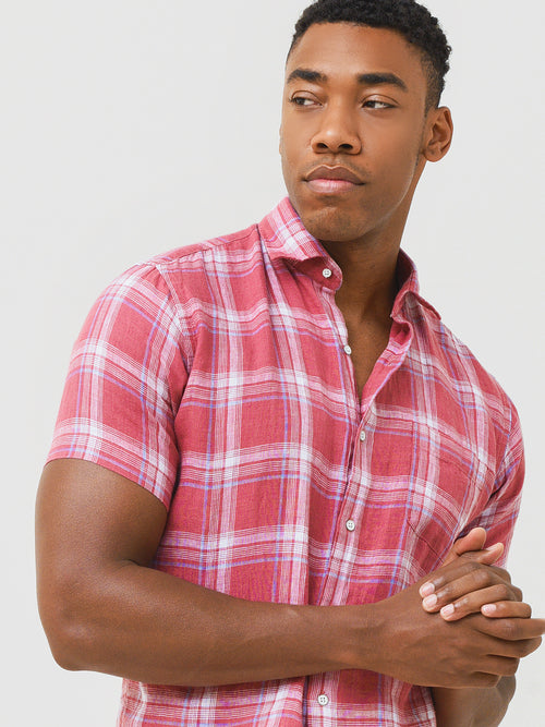 Peter Millar Seaside Men's North Shore Linen Sport Shirt