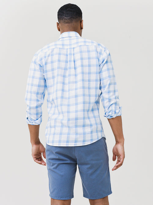 Peter Millar Seaside Men's Sand Harbor Cotton Sport Shirt