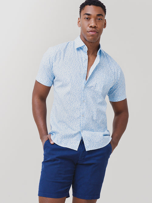Peter Millar Seaside Men's Sunshade Cotton-Stretch Sport Shirt