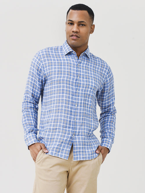 Peter Millar Seaside Men's Commons Linen Sport Shirt