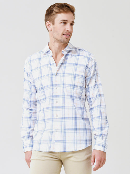 Peter Millar Seaside Men's Long Beach Cotton Sport Shirt