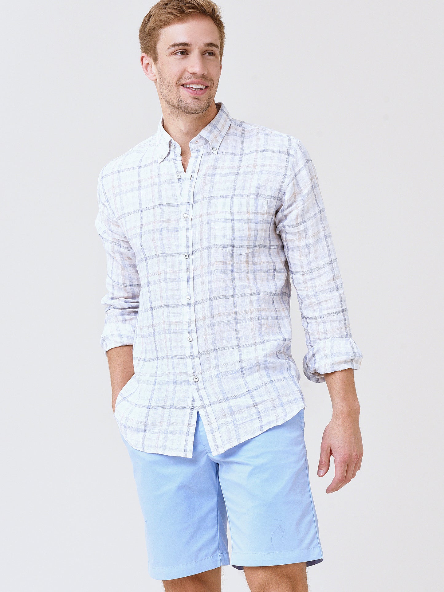 Peter Millar Seaside Men's Coronado Linen Sport Shirt