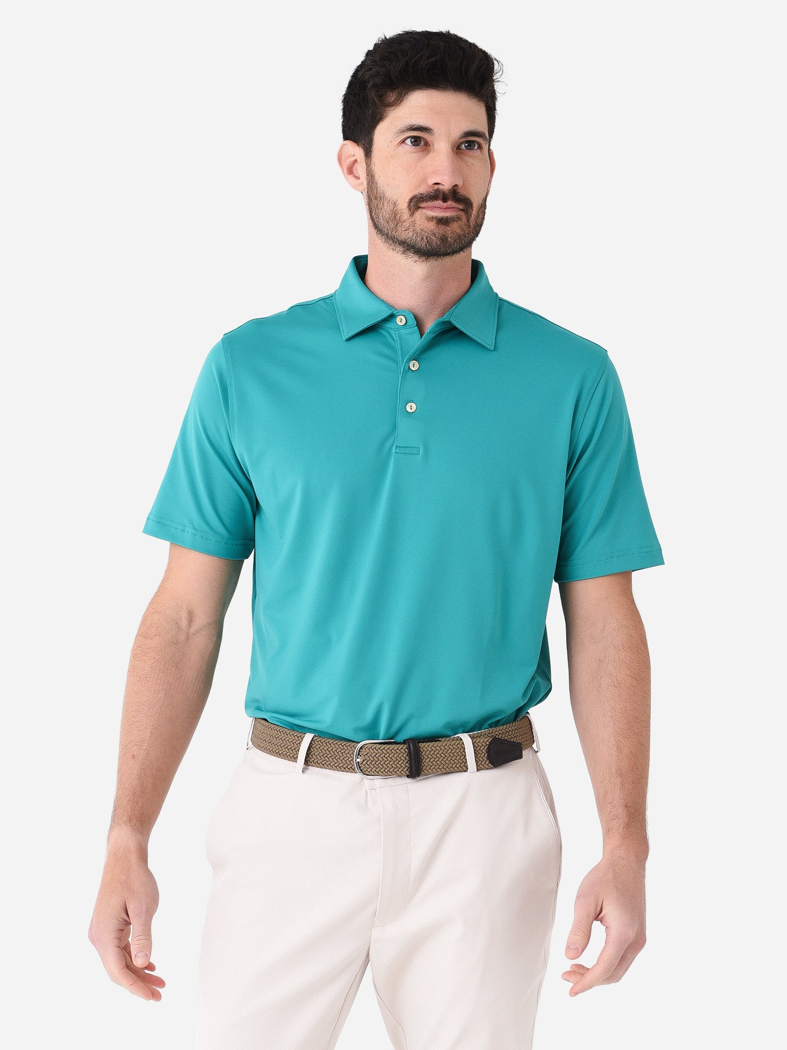 Peter Millar Crown Sport Men's Solid Performance Jersey Polo - Saint Bernard