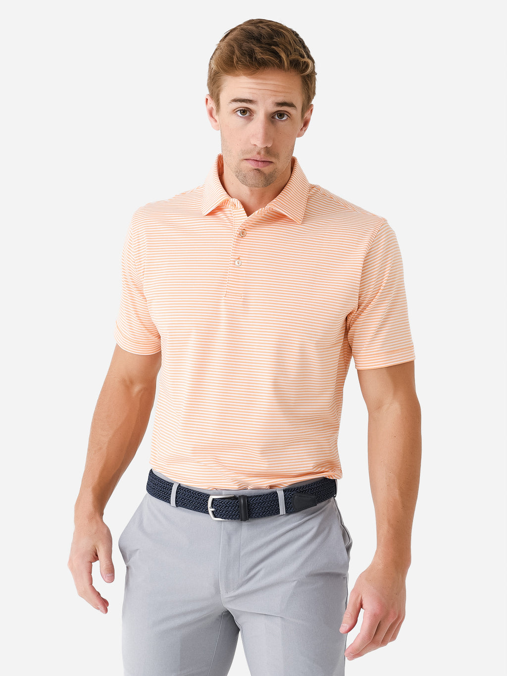 Peter Millar Crown Sport Men's Hales Performance Jersey Polo - Saint Bernard