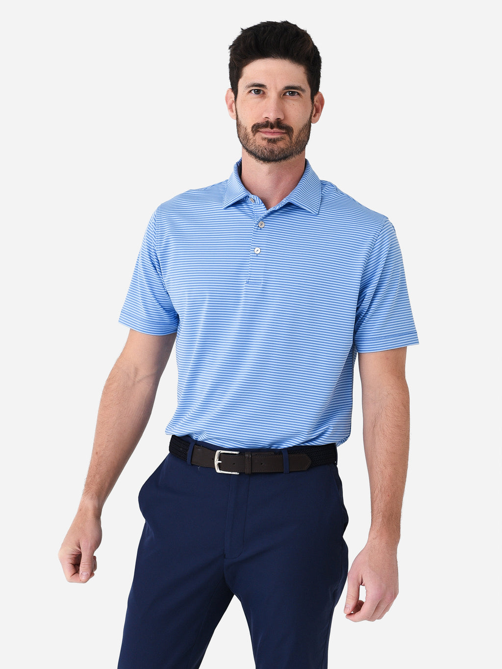 Peter Millar Crown Sport Men's Hales Performance Jersey Polo - Saint Bernard