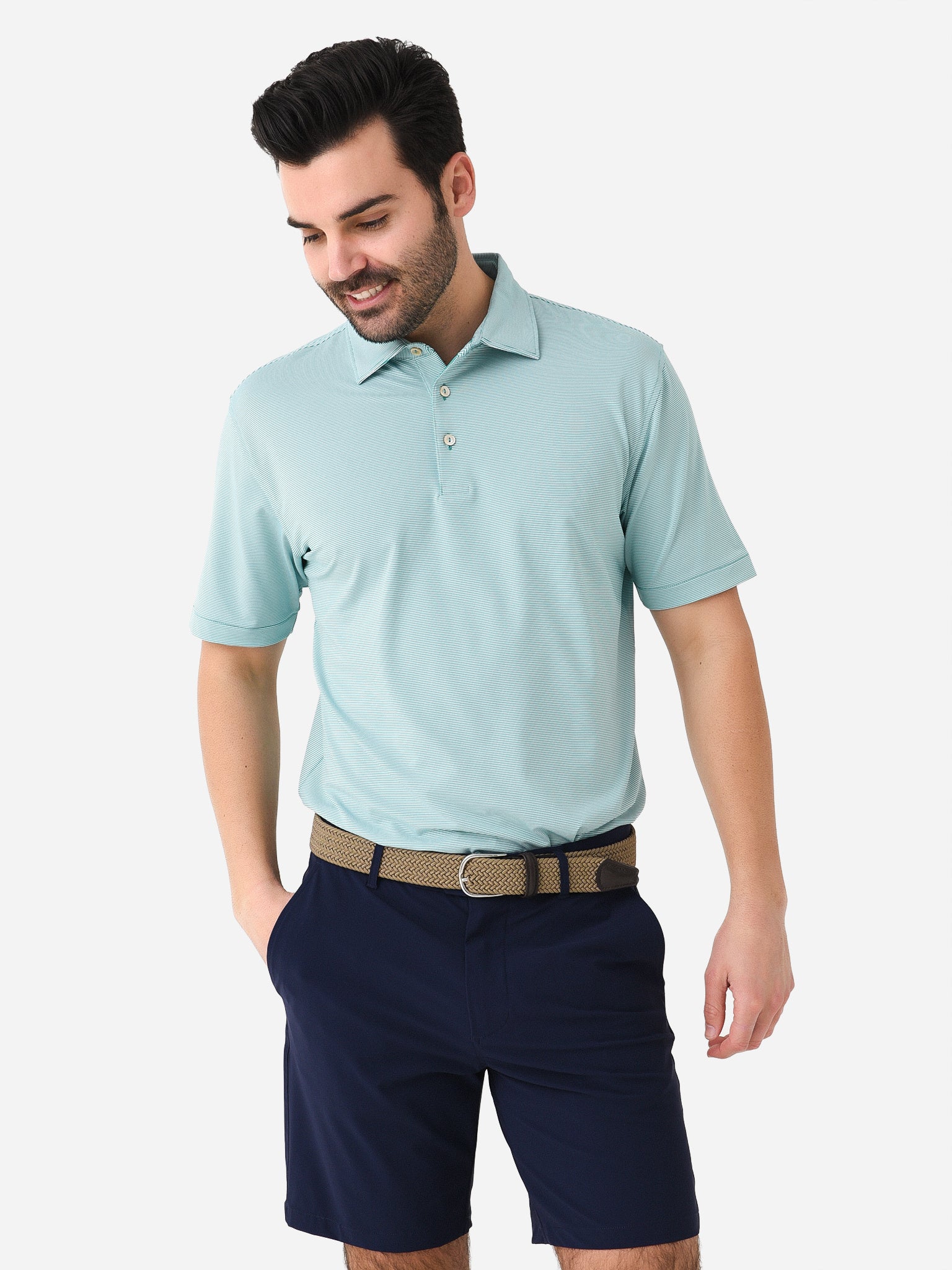 Peter Millar Crown Sport Men's Jubilee Performance Jersey Polo - Saint Bernard