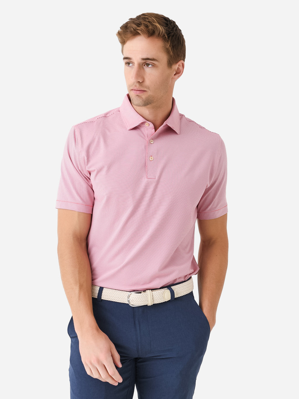 Peter Millar Crown Sport Men's Jubilee Performance Jersey Polo - Saint Bernard