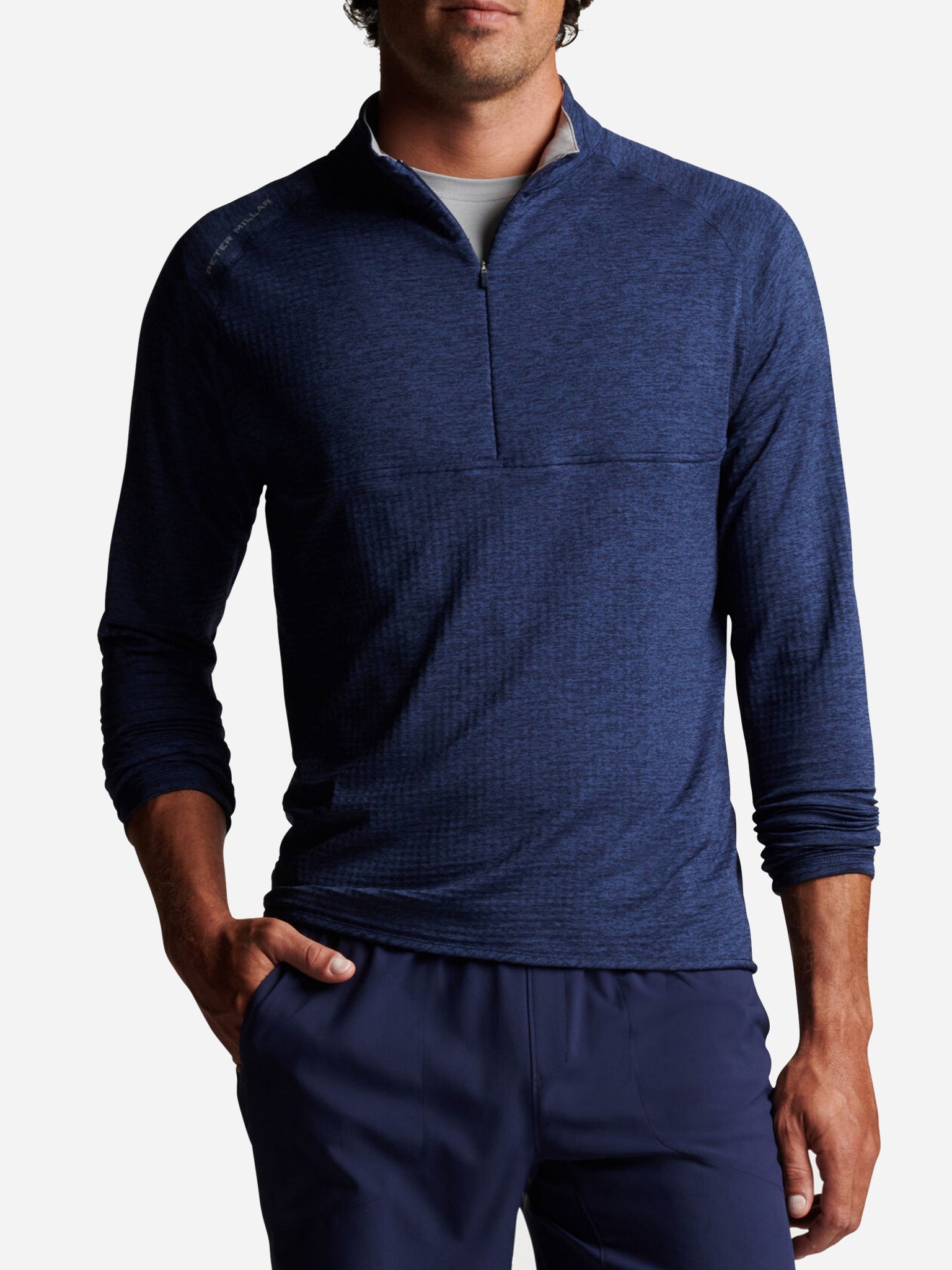 Peter Millar Active Men's Maven Performance Quarter-Zip - Saint Bernard