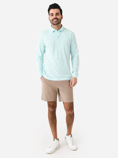Peter Millar Crown Men's Lava Wash Jersey Long Sleeve Polo