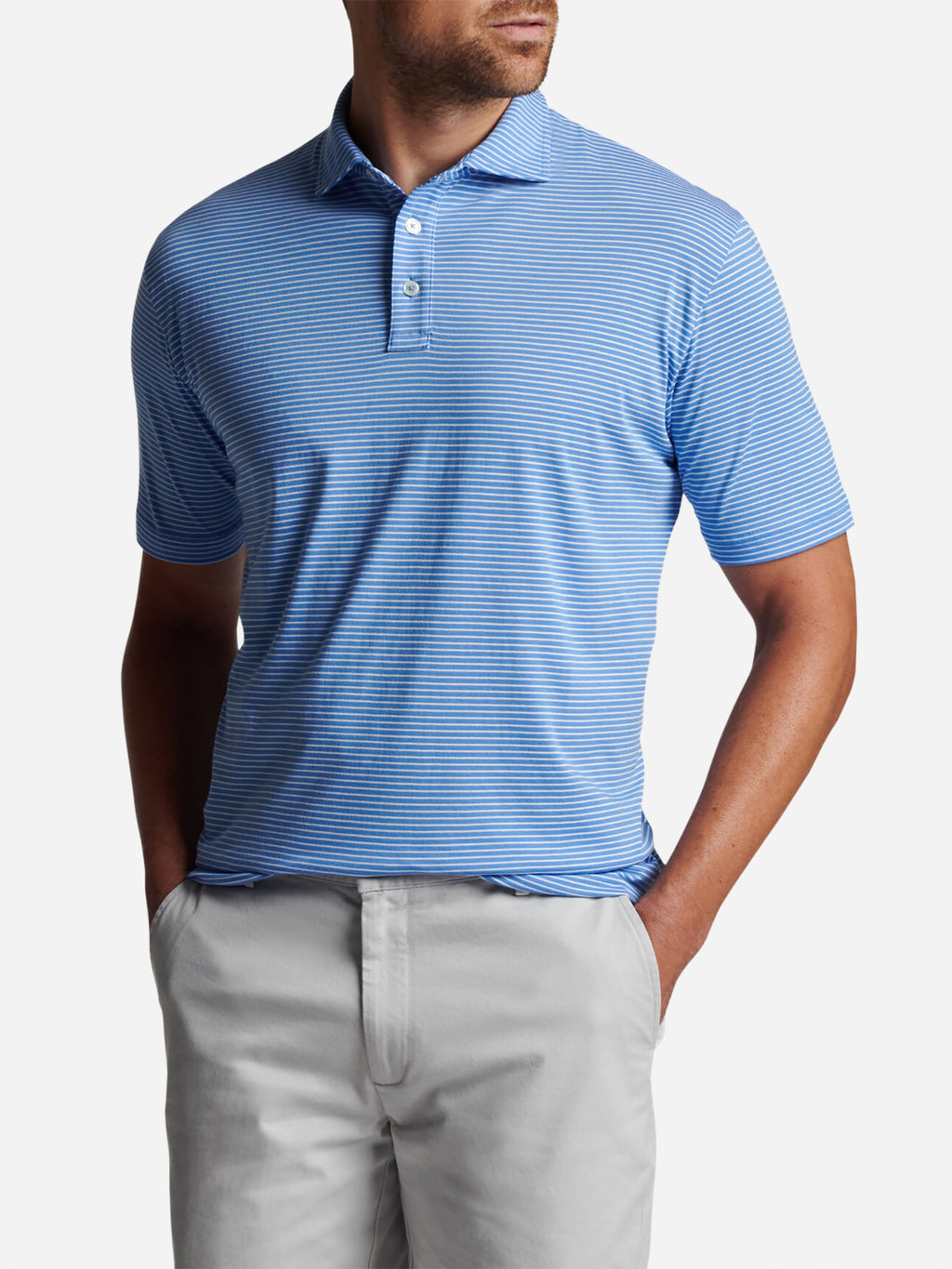 Peter Millar Crown Men's Pilot Mill Halifax Polo - Saint Bernard