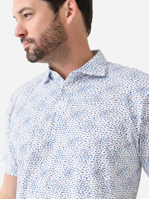 Peter Millar Crown Men's Pilot Mill Ocean Traffic Printed Polo