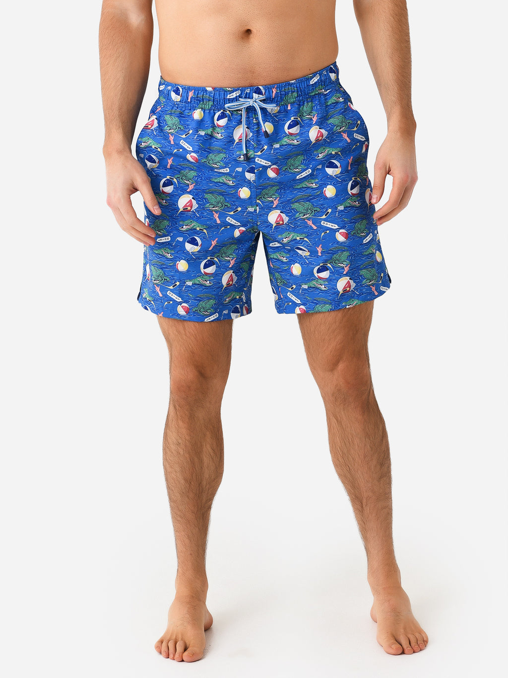 Peter Millar Crown Men's Golf Gator Gimmie Swim Trunk - Saint Bernard