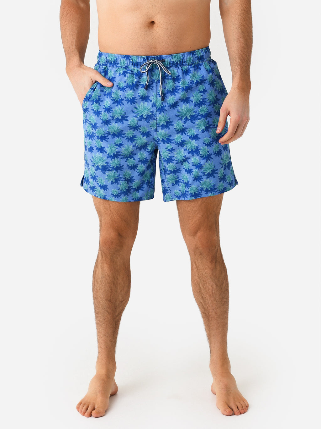 Peter Millar Crown Men's Aerial Palms Swim Trunk - Saint Bernard