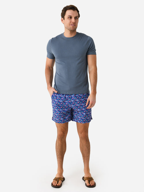 Peter Millar Crown Men's Tropical Flock Swim Trunk
