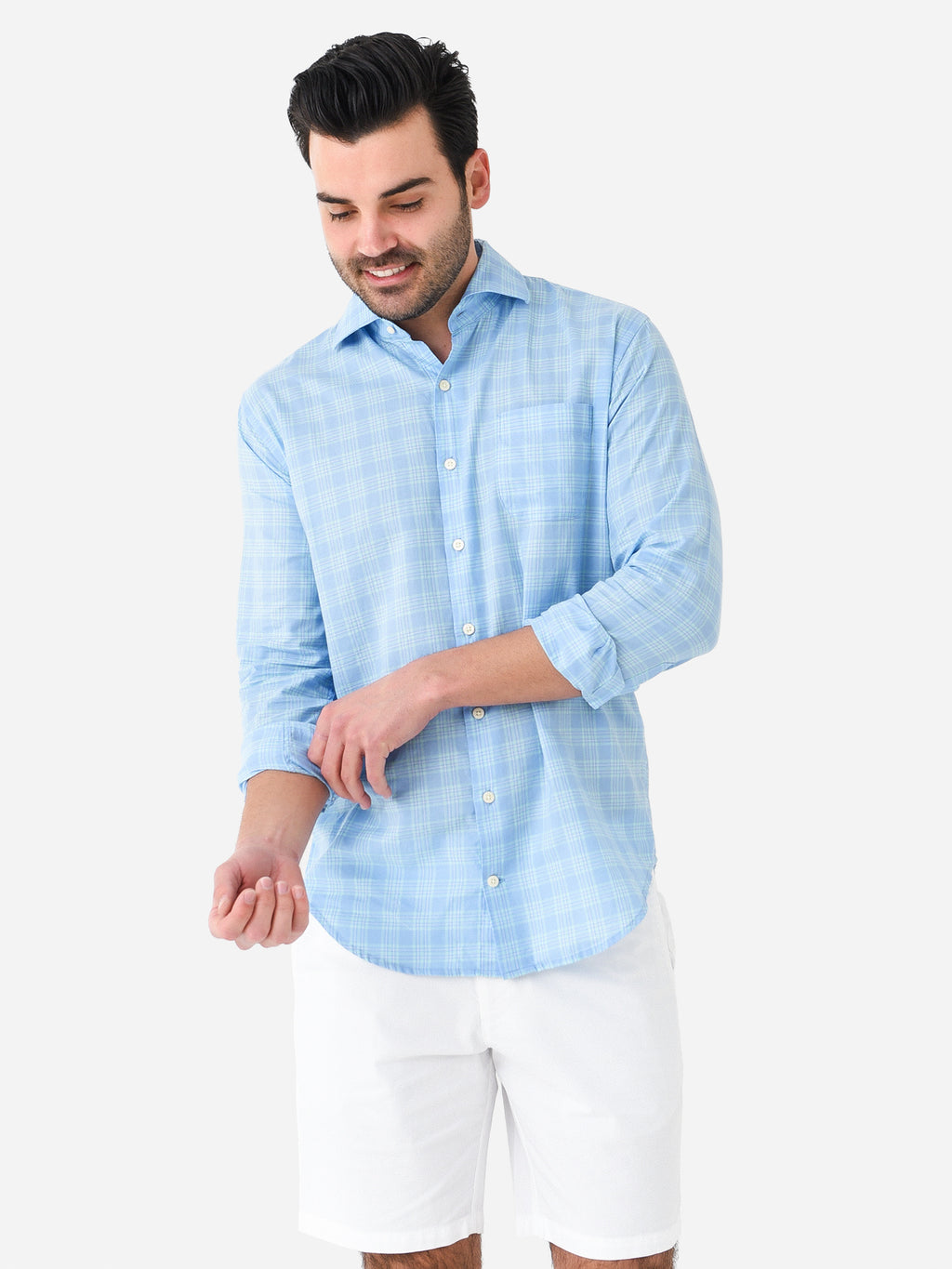 Peter Millar Crown Men's Patton Summer Soft Cotton Sport Shirt - Saint Bernard
