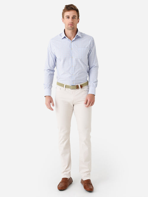 Peter Millar Crown Men's Lee Performance Poplin Sport Shirt