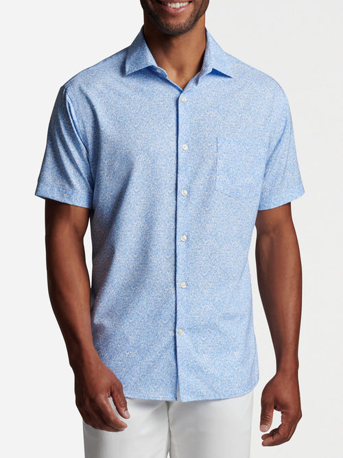 Peter Millar Crown Men's Tillis Performance Poplin Sport Shirt