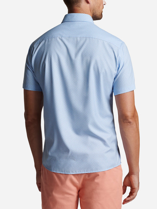 Peter Millar Crown Men's Shannon Performance Poplin Sport Shirt