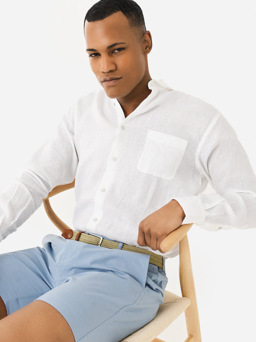 Peter Millar Crown Men's Coastal Garment Dyed Linen Sport Shirt