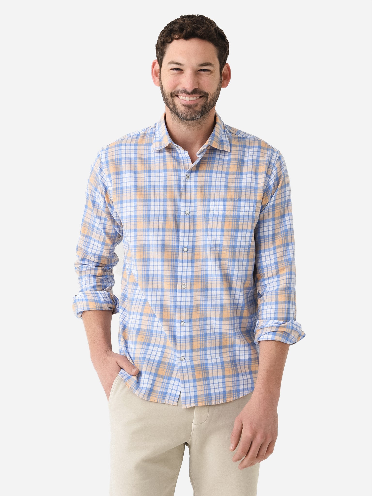 Peter Millar Crown Men's Macaw Cotton Sport Shirt - Saint Bernard