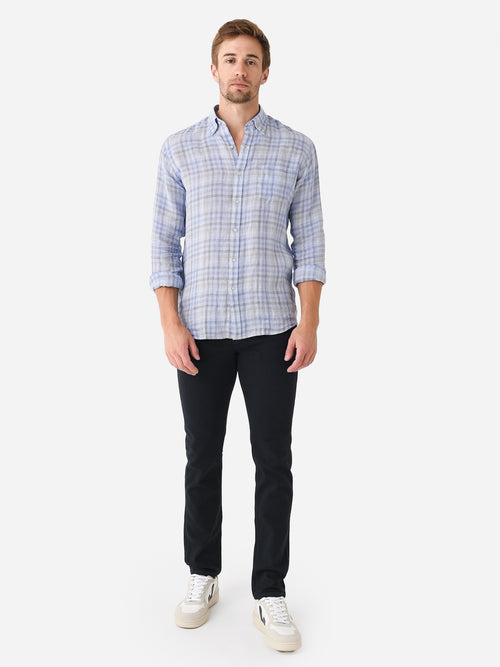 Peter Millar Crown Men's Beachwood Linen Sport Shirt