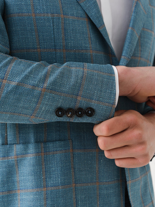 Peter Millar Crown Crafted Men's Bern Windowpane Soft Jacket