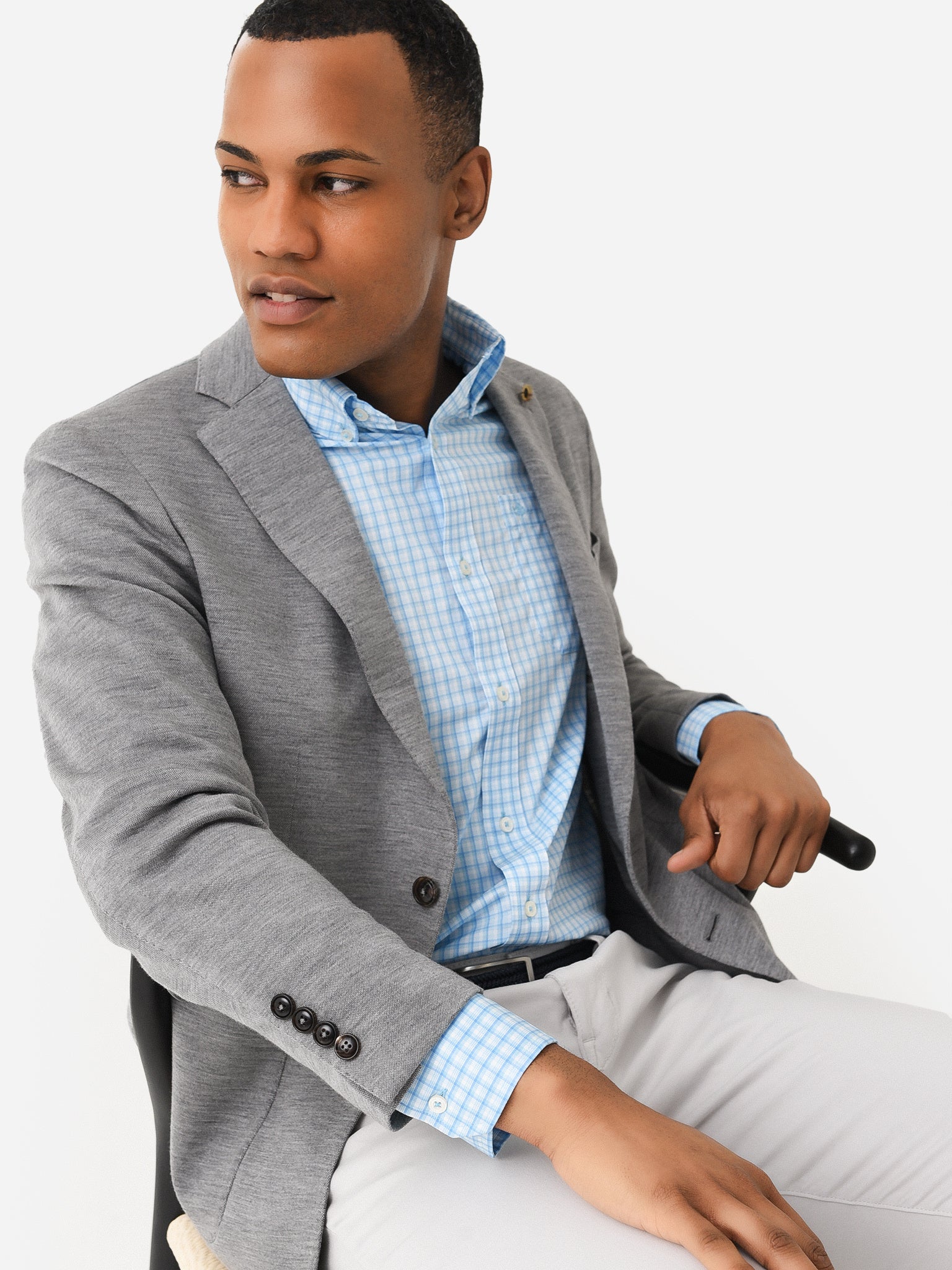 Peter Millar Crown Crafted Men's Holden Solid Jersey Soft Jacket - Saint Bernard