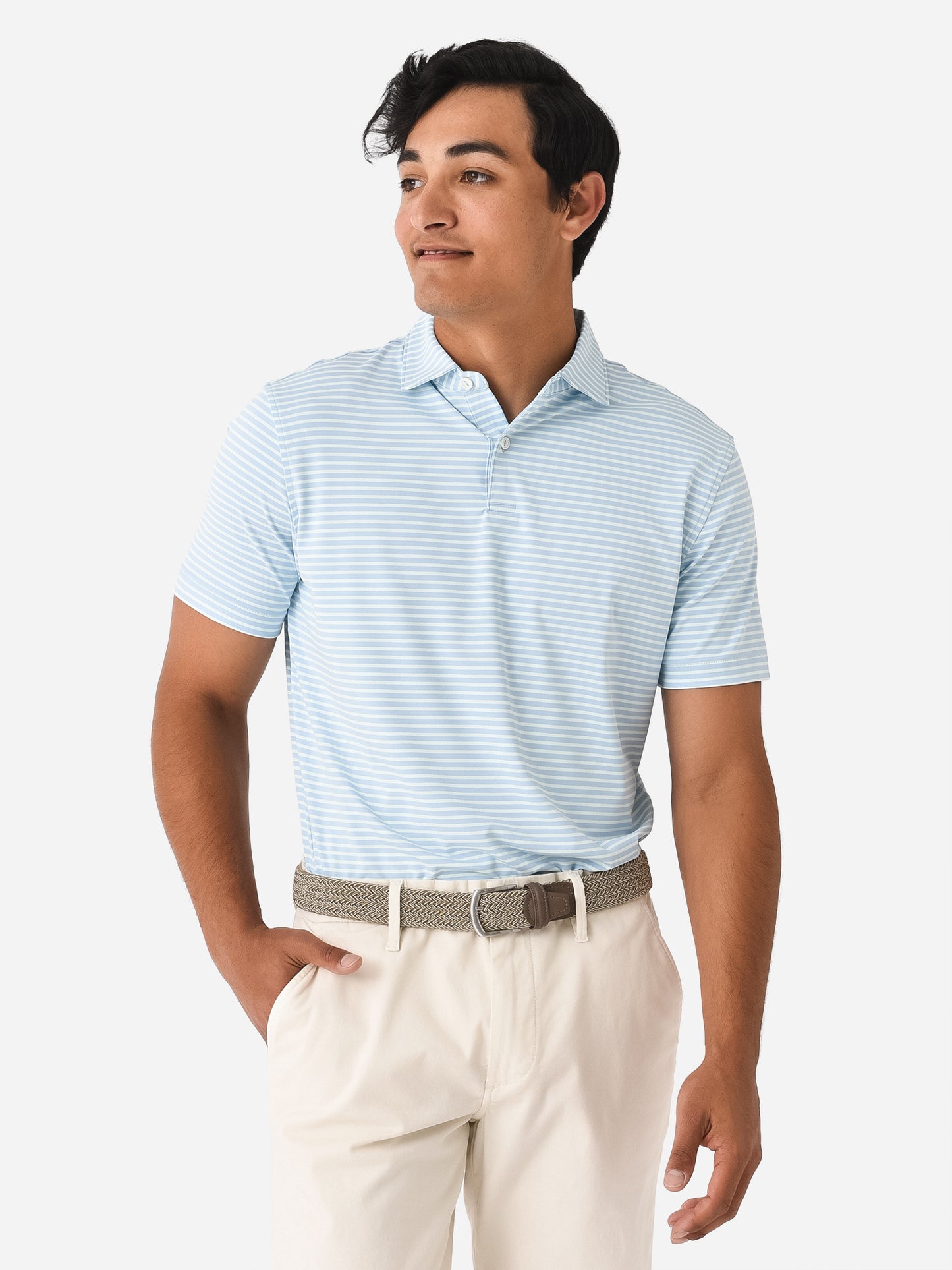 Peter Millar Crown Crafted Men's Miles Performance Jersey Polo - Saint Bernard
