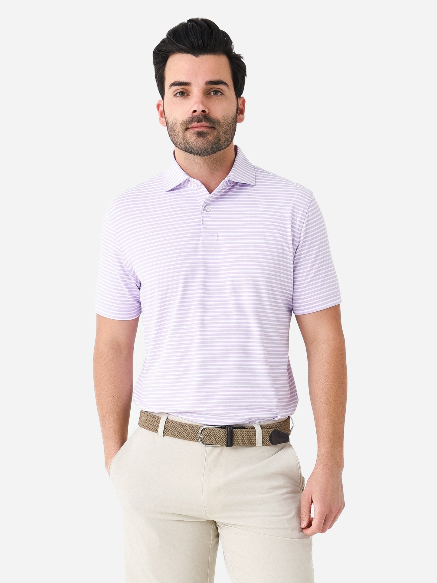 Peter Millar Crown Crafted Men's Miles Performance Jersey Polo - Saint Bernard