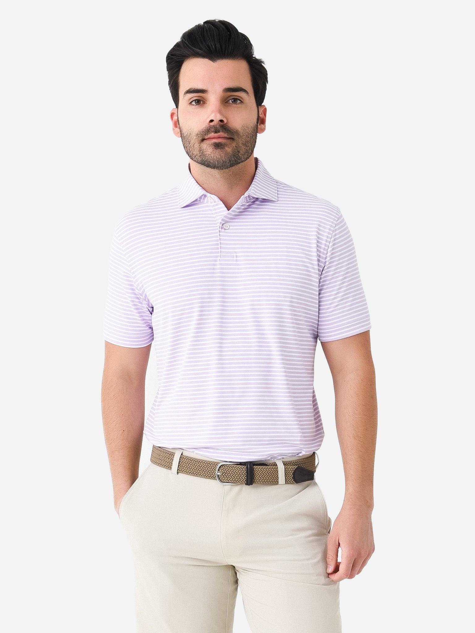 Peter Millar Crown Crafted Men's Miles Performance Jersey Polo - Saint Bernard