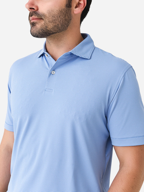 Peter Millar Crown Crafted Men's Indigo Performance Jersey Polo