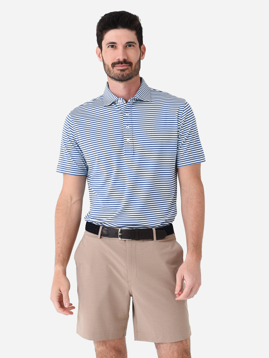 Peter Millar Crown Crafted Men's Hart Performance Jersey Polo - Saint Bernard