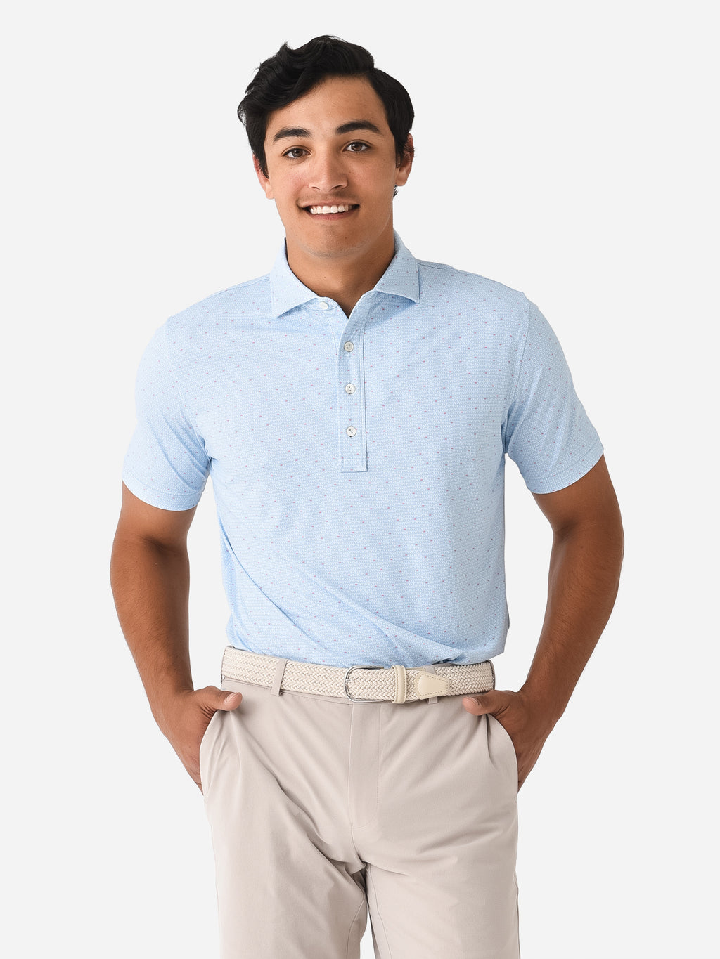 Peter Millar Crown Crafted Men's Speakeasy Special Performance Jersey Polo - Saint Bernard