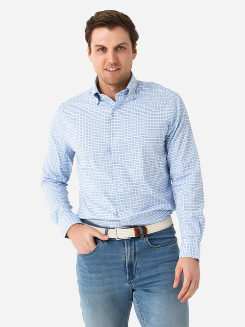 Peter Millar Crown Crafted Men's Rampart Performance Twill Sport Shirt