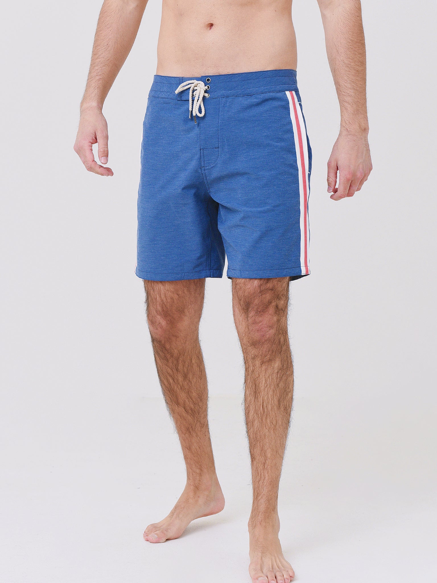Faherty Brand Men's Retro Surf Stripe Boardshort - Saint Bernard